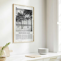 Grand Bahama Island Print Black and White, Grand Bahama Wall Art, Grand Bahama Poster, Grand Bahama Photo, Grand Bahama Wall Décor