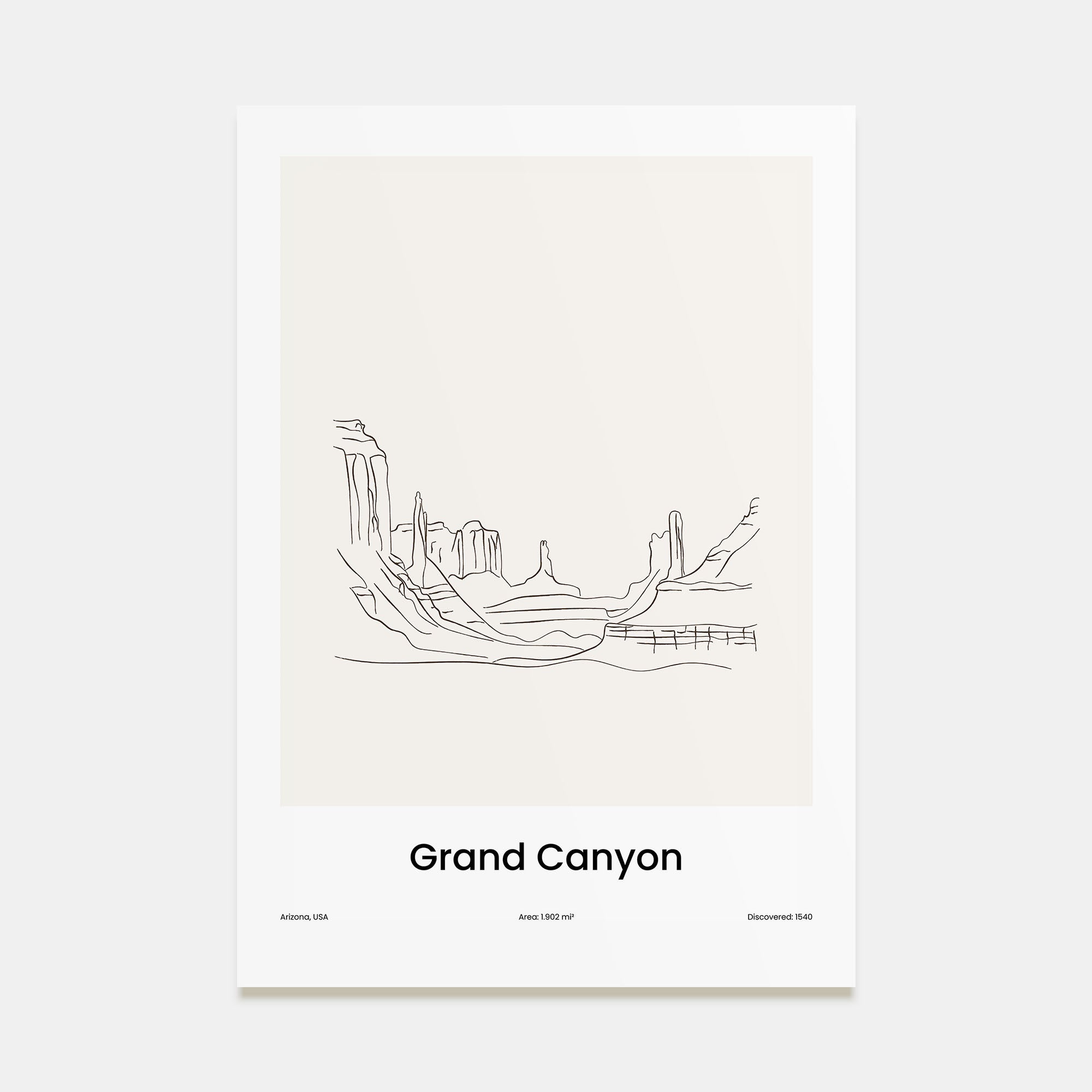 Grand Canyon Drawn Poster
