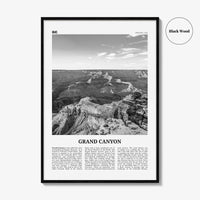 Grand Canyon Print Black and White, Grand Canyon Wall Art, Grand Canyon Poster, Grand Canyon Photo, Arizona, USA United States North America