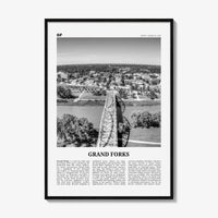 Grand Forks Print Black and White, Grand Forks Wall Art, Grand Forks Poster, Grand Forks Photo, Grand Forks Wall Décor, North Dakota, USA