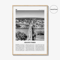 Grand Forks Print Black and White, Grand Forks Wall Art, Grand Forks Poster, Grand Forks Photo, Grand Forks Wall Décor, North Dakota, USA