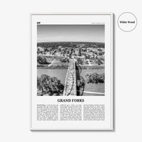 Grand Forks Print Black and White, Grand Forks Wall Art, Grand Forks Poster, Grand Forks Photo, Grand Forks Wall Décor, North Dakota, USA