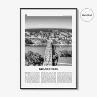 Grand Forks Print Black and White, Grand Forks Wall Art, Grand Forks Poster, Grand Forks Photo, Grand Forks Wall Décor, North Dakota, USA
