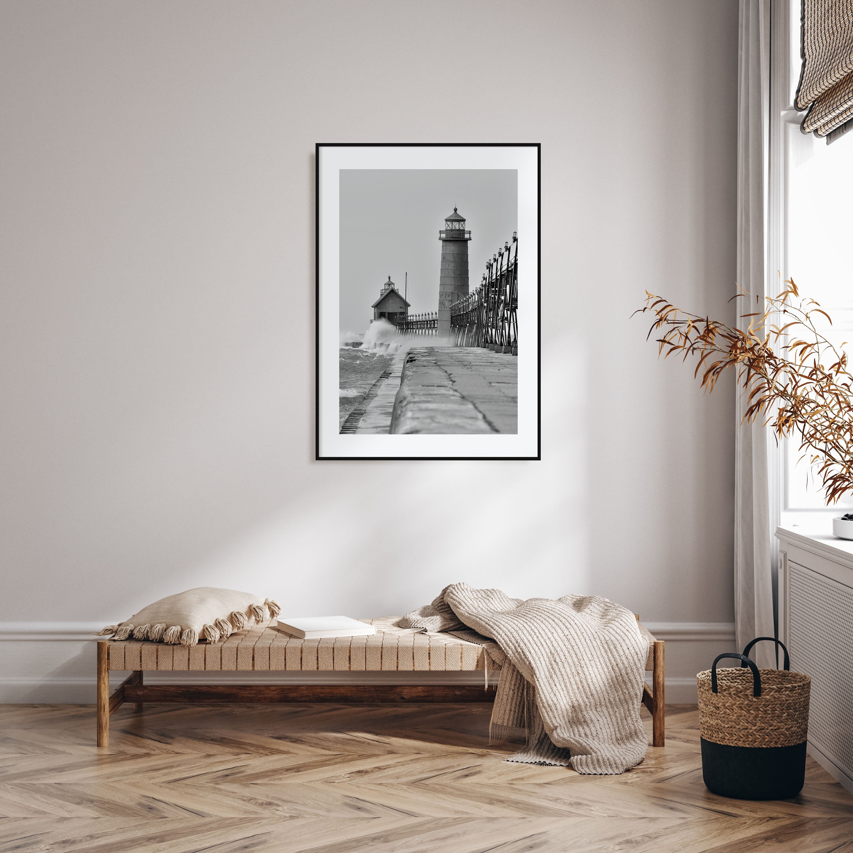 Grand Haven Photo B&W Poster