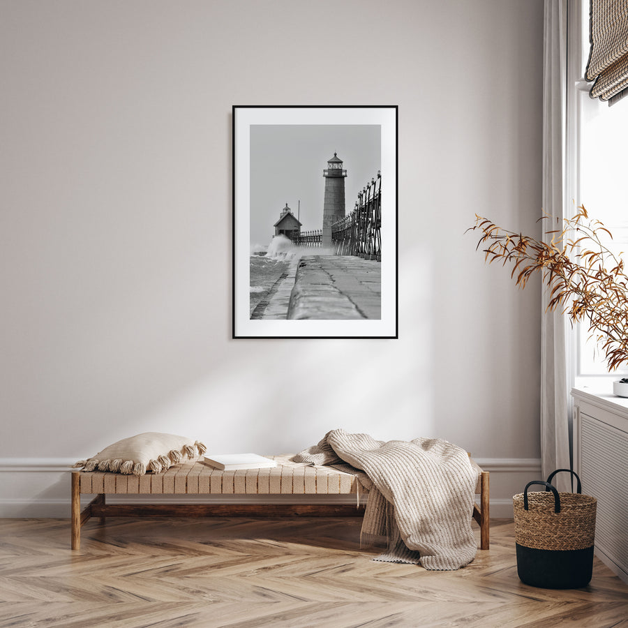Grand Haven Photo B&W Poster