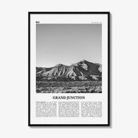 Grand Junction Print Black and White, Grand Junction Wall Art, Grand Junction Poster, Grand Junction Photo, Grand Junction Map, Colorado