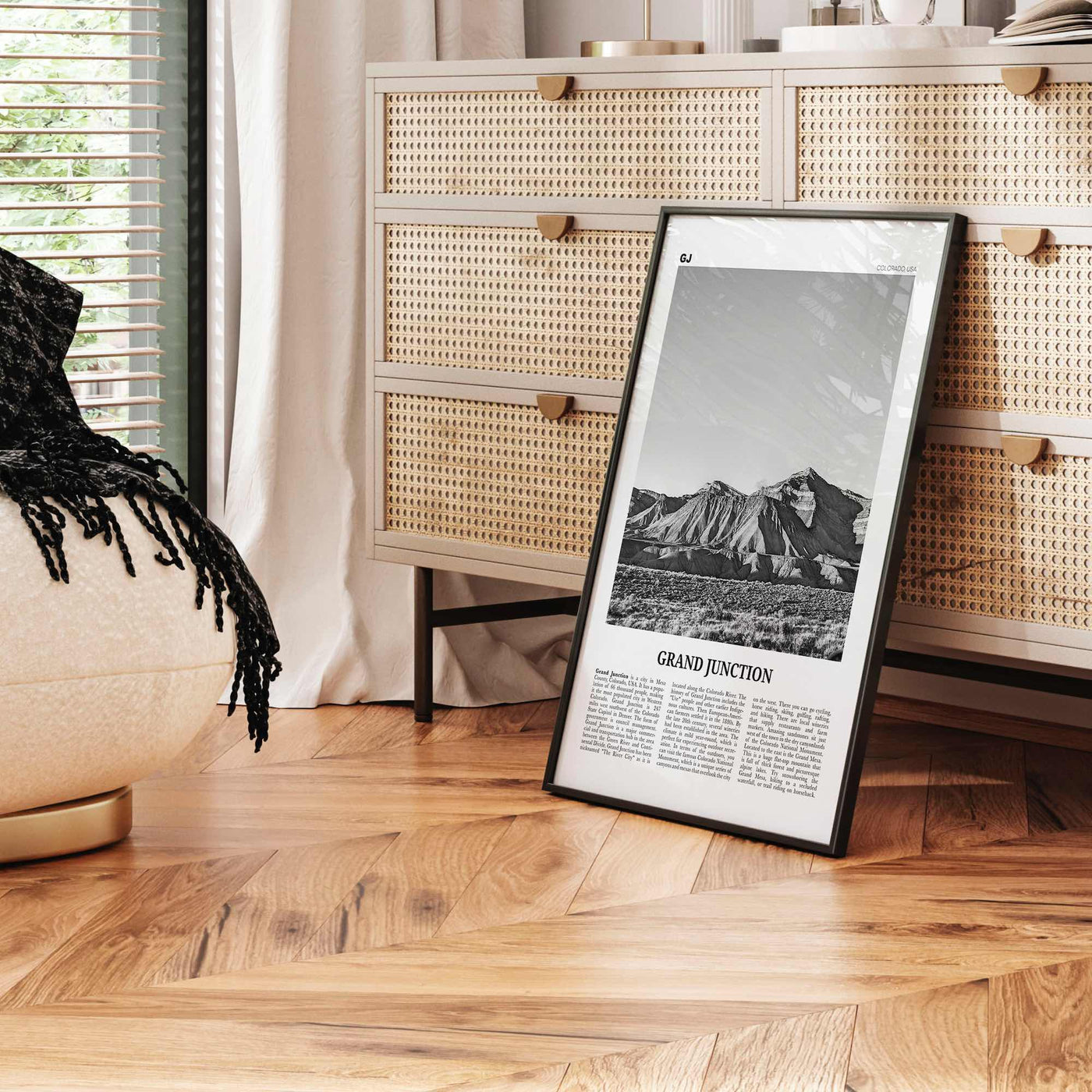 Grand Junction Print Black and White, Grand Junction Wall Art, Grand Junction Poster, Grand Junction Photo, Grand Junction Map, Colorado