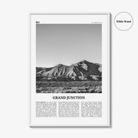 Grand Junction Print Black and White, Grand Junction Wall Art, Grand Junction Poster, Grand Junction Photo, Grand Junction Map, Colorado