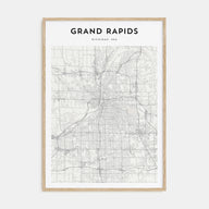 Grand Rapids Map Portrait Poster