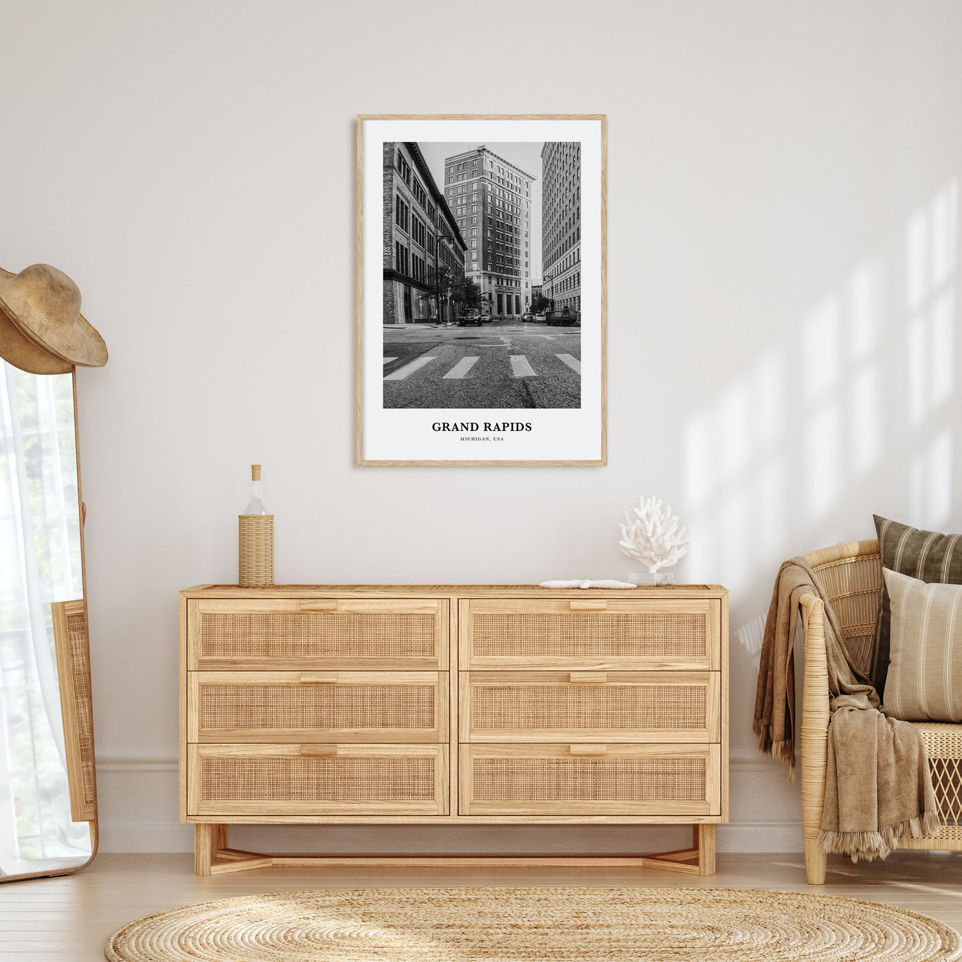 Grand Rapids Portrait B&W No 2 Poster