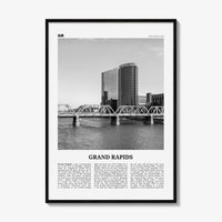 Grand Rapids Print Black and White No 1, Grand Rapids Wall Art, Grand Rapids Poster, Grand Rapids Photo, Grand Rapids, Michigan, USA