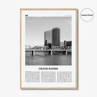 Grand Rapids Print Black and White No 1, Grand Rapids Wall Art, Grand Rapids Poster, Grand Rapids Photo, Grand Rapids, Michigan, USA