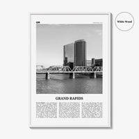 Grand Rapids Print Black and White No 1, Grand Rapids Wall Art, Grand Rapids Poster, Grand Rapids Photo, Grand Rapids, Michigan, USA