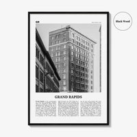 Grand Rapids Print Black and White No 2, Grand Rapids Wall Art, Grand Rapids Poster, Grand Rapids Photo, Grand Rapids, Michigan, USA