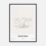 Grand Teton National Park Drawn Poster
