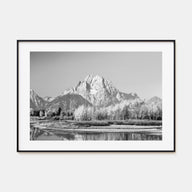 Grand Teton National Park Landscape B&W Poster