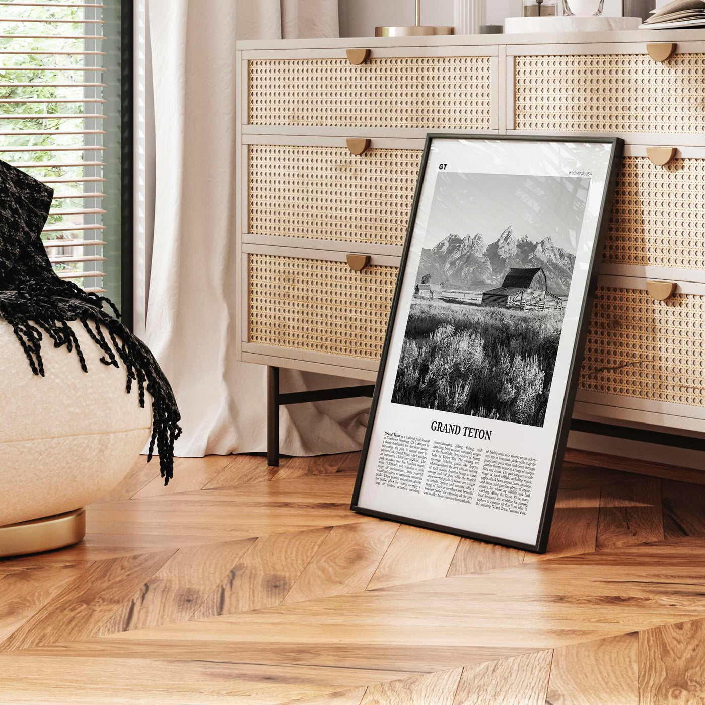 Grand Teton National Park Print Black and White No 2, Grand Teton Wall Art, Grand Teton Poster, Grand Teton Photo, Wyoming, USA