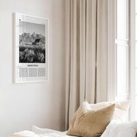 Grand Teton National Park Print Black and White No 2, Grand Teton Wall Art, Grand Teton Poster, Grand Teton Photo, Wyoming, USA