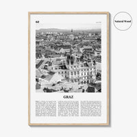 Graz Print Black and White, Graz Wall Art, Graz Poster, Graz Photo, Graz Wall Décor, Graz Map, Austria