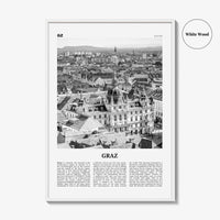 Graz Print Black and White, Graz Wall Art, Graz Poster, Graz Photo, Graz Wall Décor, Graz Map, Austria