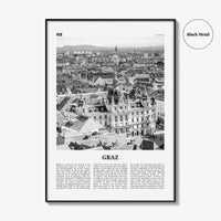 Graz Print Black and White, Graz Wall Art, Graz Poster, Graz Photo, Graz Wall Décor, Graz Map, Austria