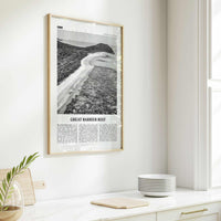 Great Barrier Reef Print Black and White, Great Barrier Reef Wall Art, Great Barrier Reef Poster, Queensland, Australia, Oceania