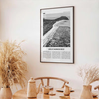 Great Barrier Reef Print Black and White, Great Barrier Reef Wall Art, Great Barrier Reef Poster, Queensland, Australia, Oceania