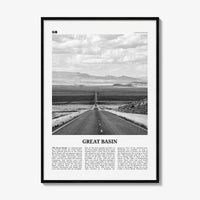 Great Basin Print Black and White, Great Basin Wall Art, Great Basin Poster, Great Basin Photo, Nevada, USA, United States, North America