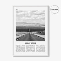 Great Basin Print Black and White, Great Basin Wall Art, Great Basin Poster, Great Basin Photo, Nevada, USA, United States, North America