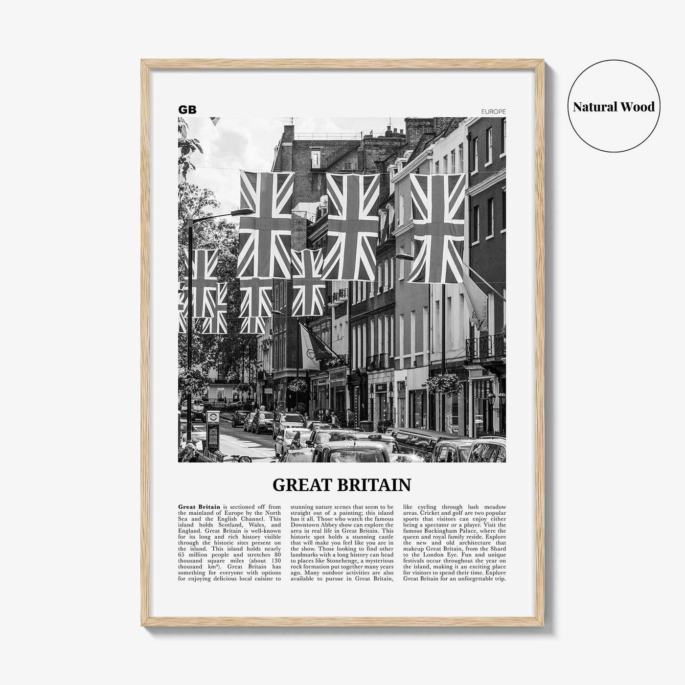Great Britain Print Black and White, Great Britain Wall Art, Great Britain Poster, Great Britain Photo, Great Britain Wall Décor