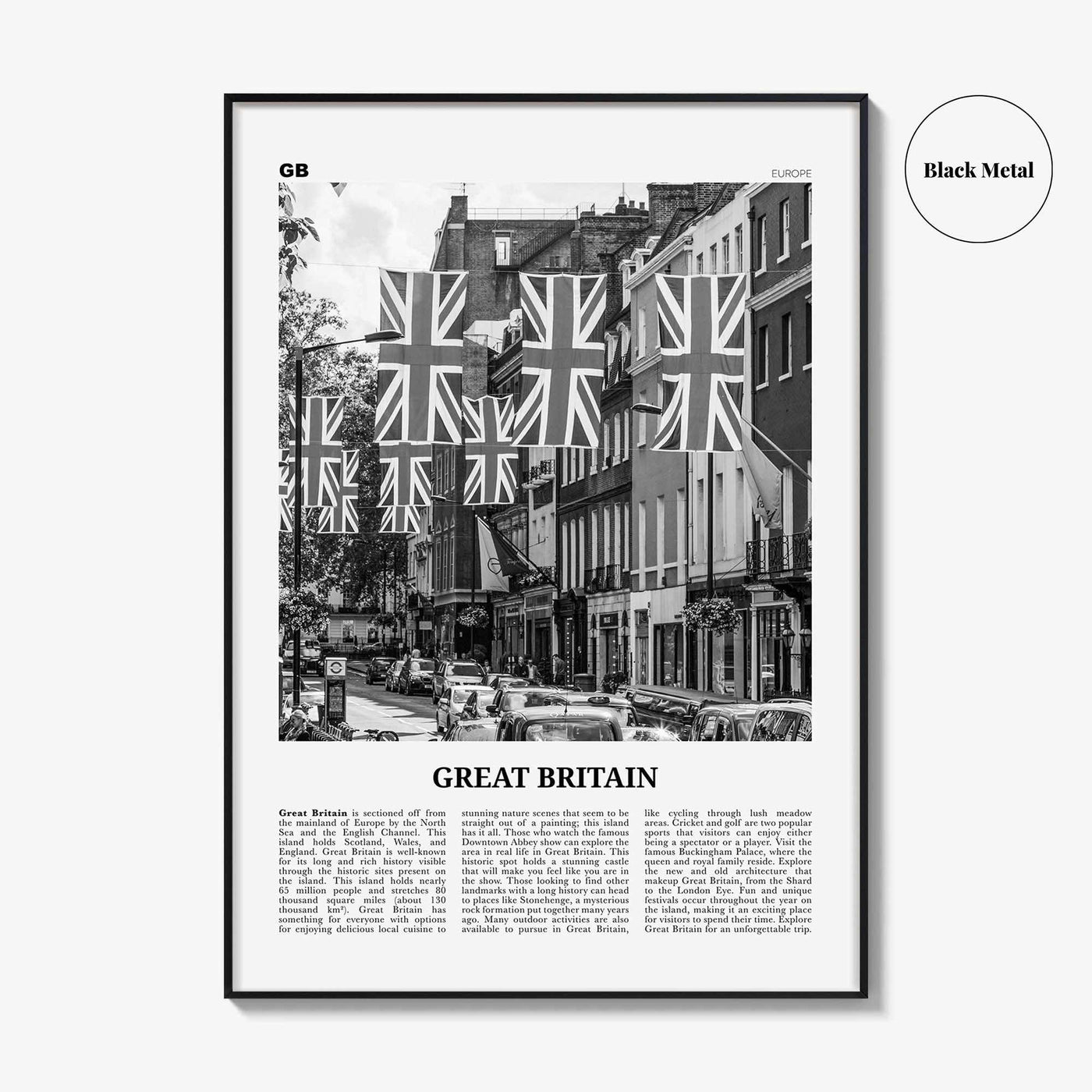Great Britain Print Black and White, Great Britain Wall Art, Great Britain Poster, Great Britain Photo, Great Britain Wall Décor