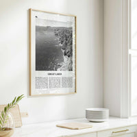 Great Lakes Print Black and White, Great Lakes Wall Art, Great Lakes Poster, Great Lakes Photo, Great Lakes Wall Décor, Great Lakes Map