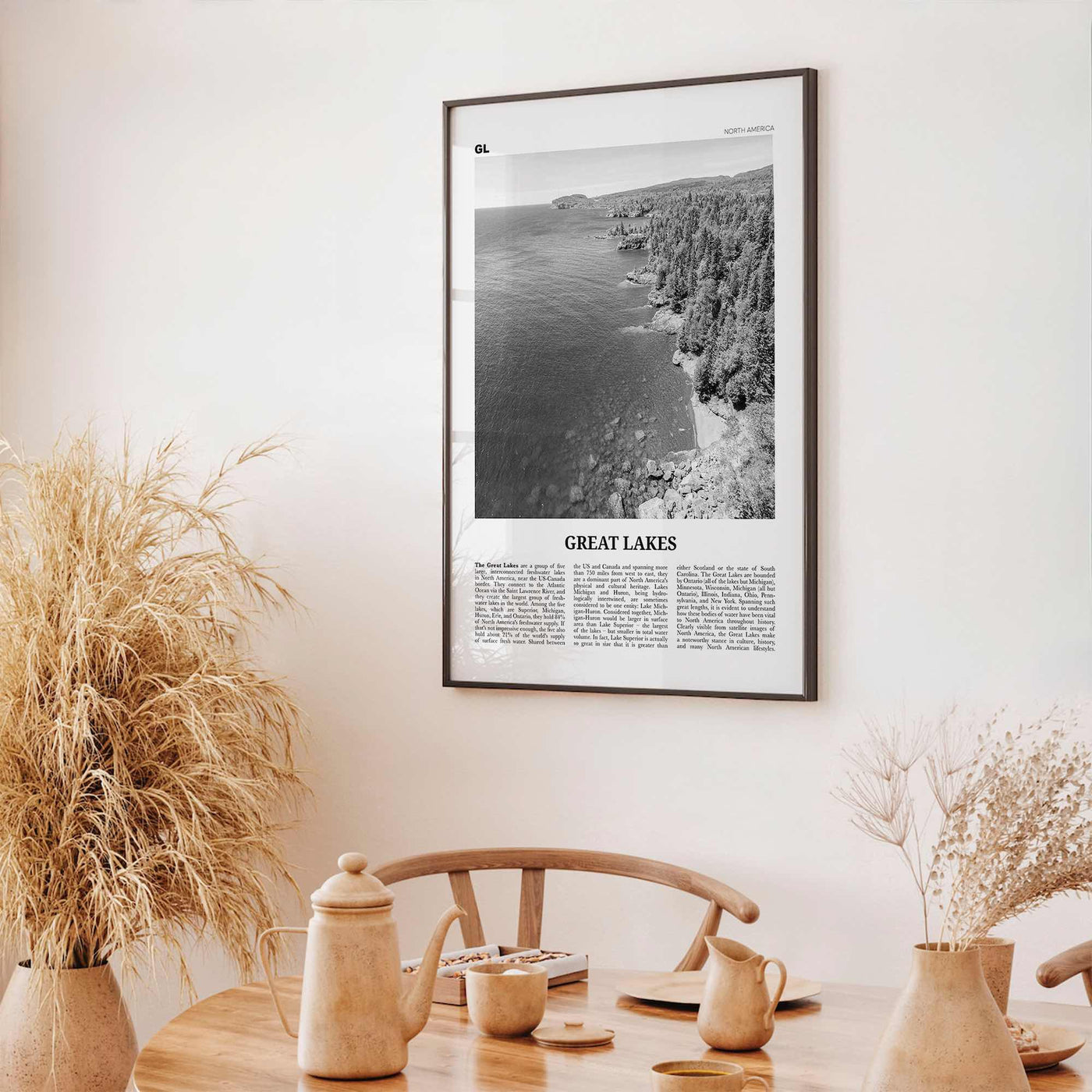 Great Lakes Print Black and White, Great Lakes Wall Art, Great Lakes Poster, Great Lakes Photo, Great Lakes Wall Décor, Great Lakes Map