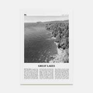 Great Lakes Travel B&W Poster