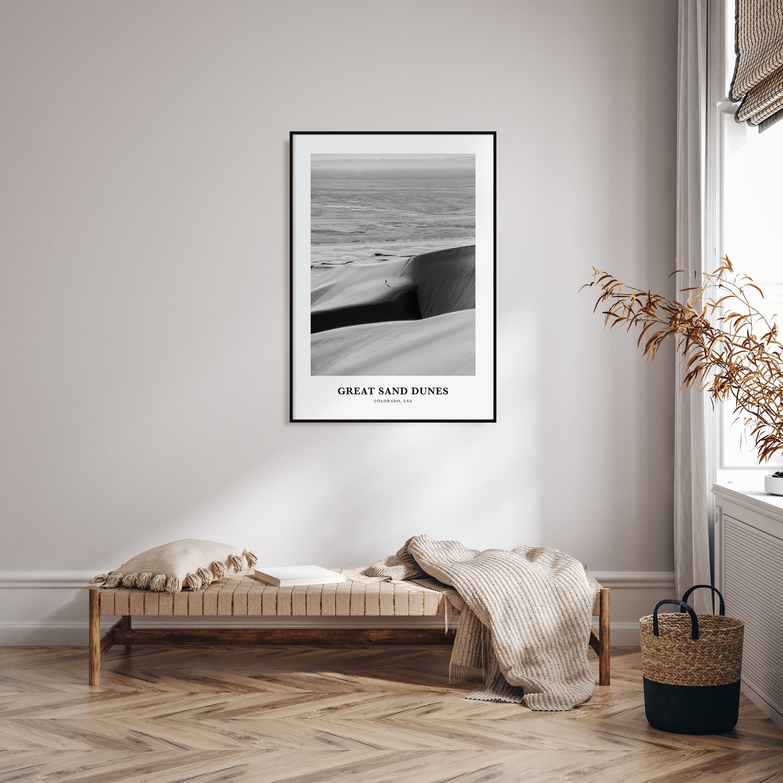 Great Sand Dunes National Park Portrait B&W Poster