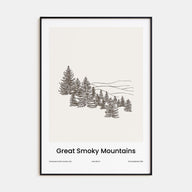 Great Smoky Mountains National Park Drawn Poster