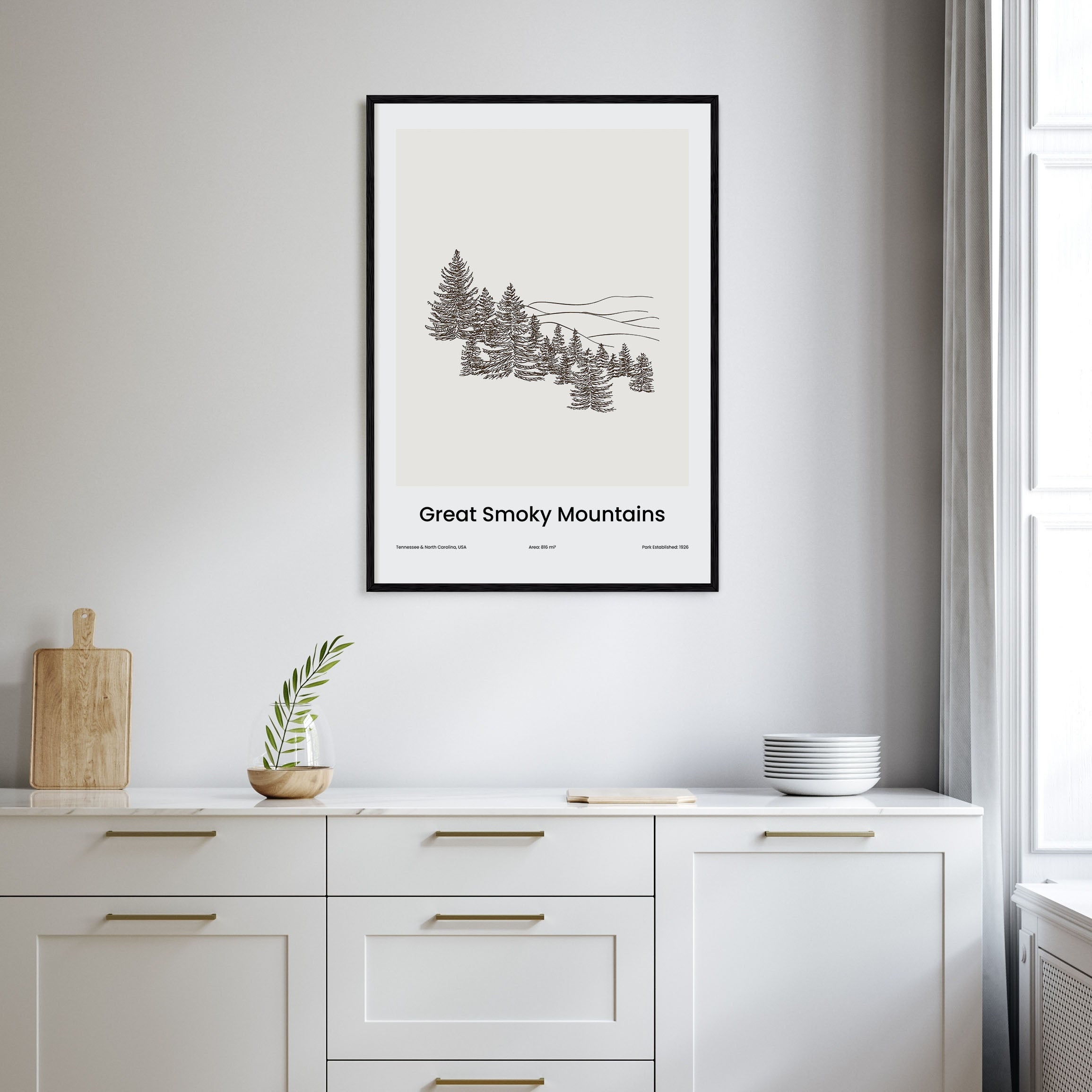 Great Smoky Mountains National Park Drawn Poster
