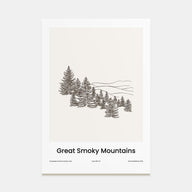 Great Smoky Mountains National Park Drawn Poster