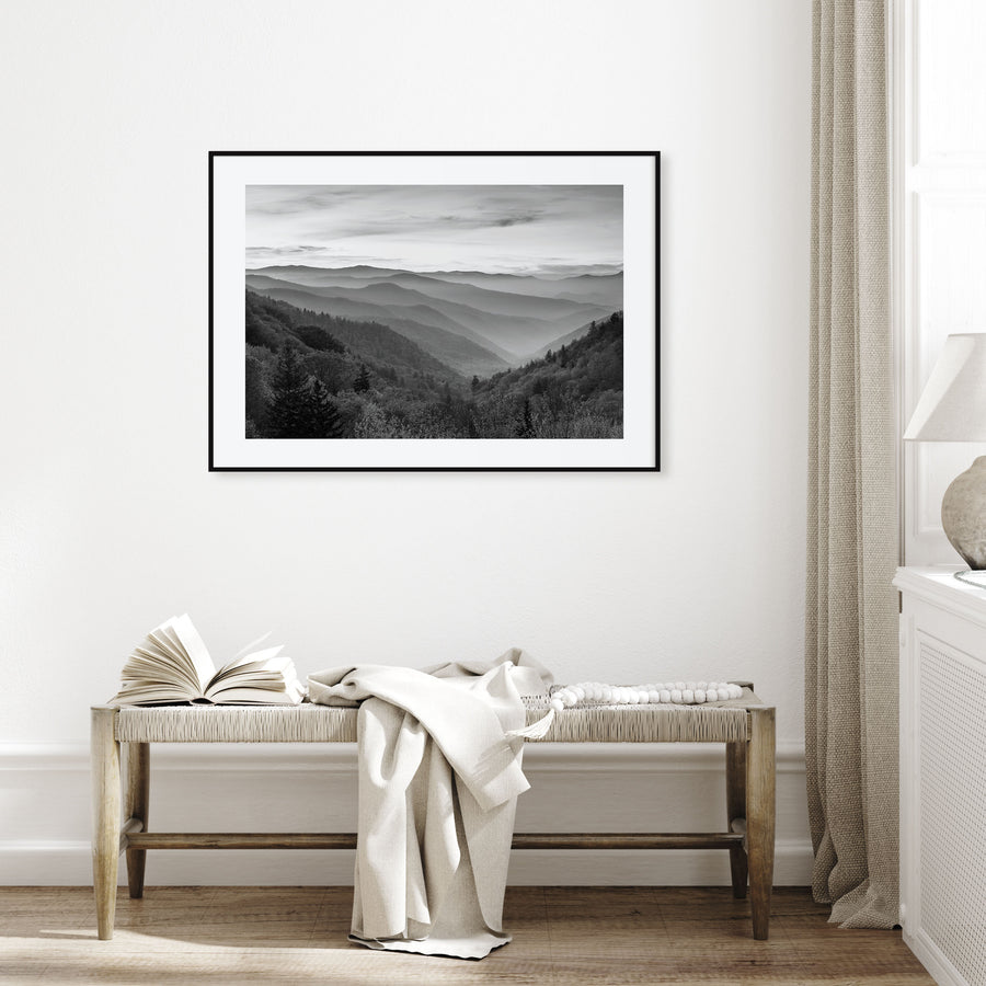 Great Smoky Mountains National Park Landscape B&W No 1 Poster