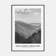 Great Smoky Mountains National Park Portrait B&W Poster