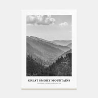 Great Smoky Mountains National Park Portrait B&W Poster