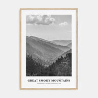 Great Smoky Mountains National Park Portrait B&W Poster