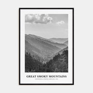Great Smoky Mountains National Park Portrait B&W Poster