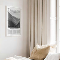 Great Smoky Mountains National Park Print Black and White, Great Smoky Mountains Wall Art, Great Smoky Mountains Poster, USA