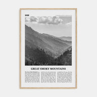 Great Smoky Mountains National Park Travel B&W Poster