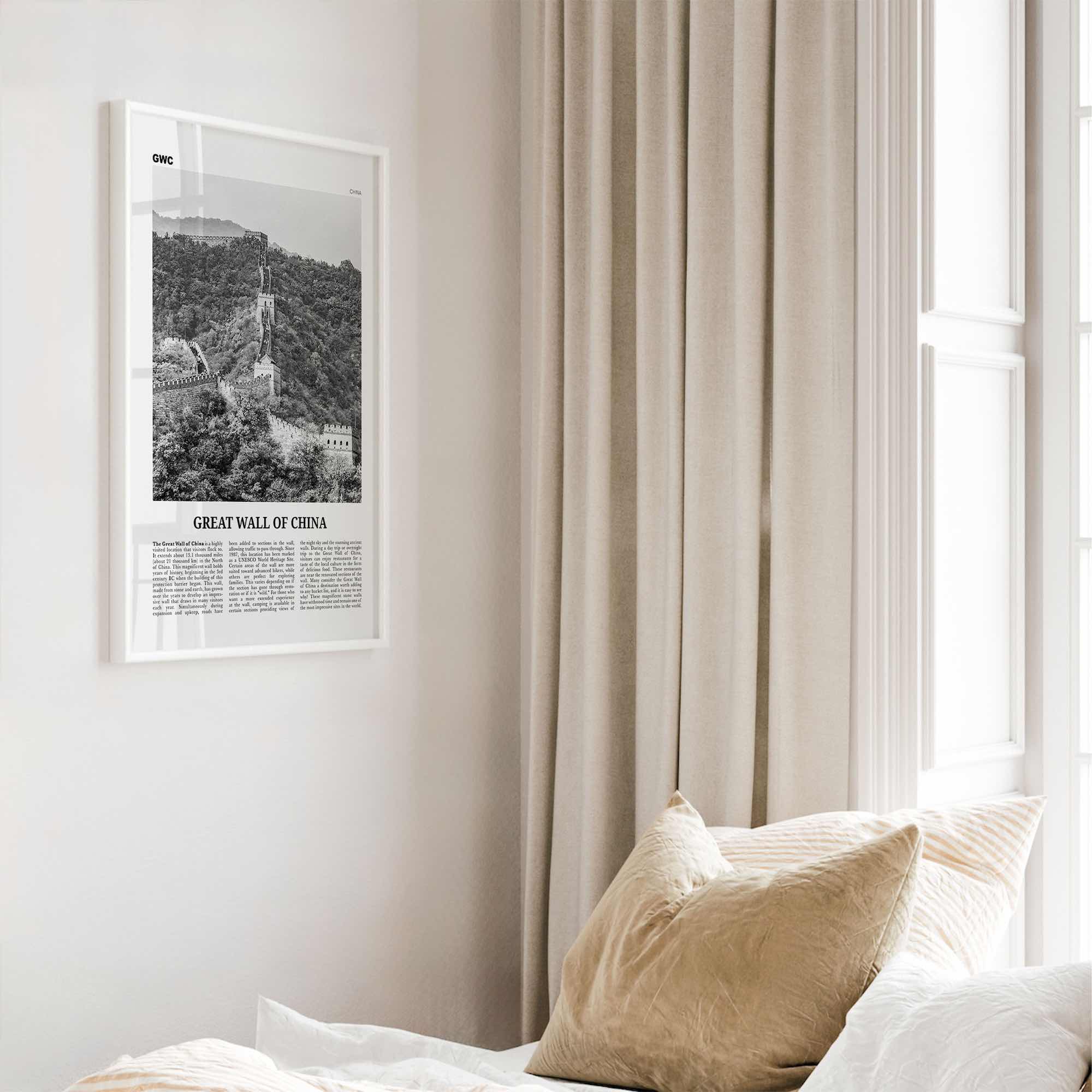 Great Wall of China Print Black and White, Great Wall of China Wall Art, Great Wall of China Poster, Great Wall of China Photo