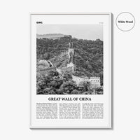 Great Wall of China Print Black and White, Great Wall of China Wall Art, Great Wall of China Poster, Great Wall of China Photo