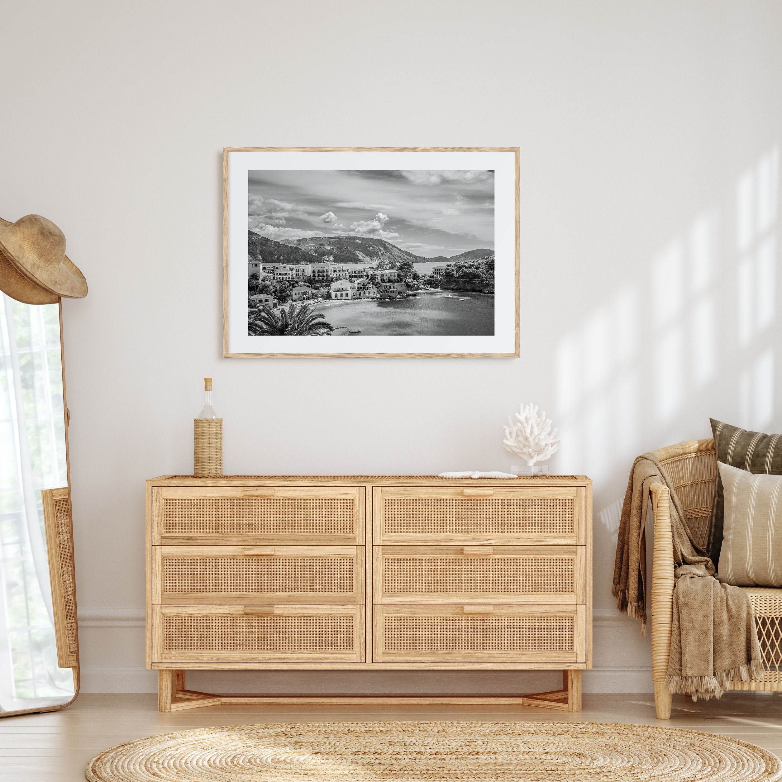 Greece Landscape B&W Poster