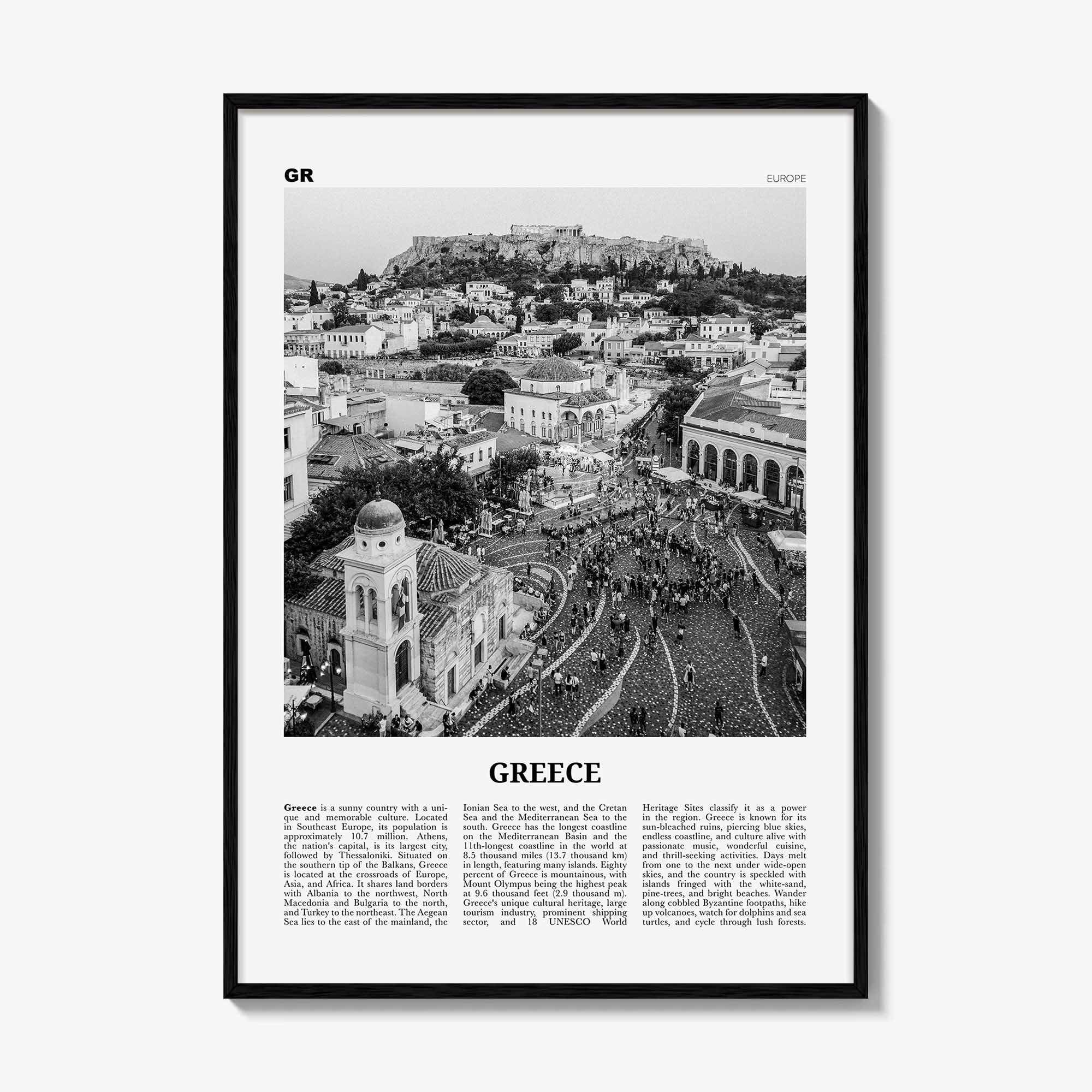 Greece Print Black and White No 1, Greece Wall Art, Greece Poster, Greece Photo, Greece Wall Decor, Ελλάδα, Greek, Hellas, Athens, Europe