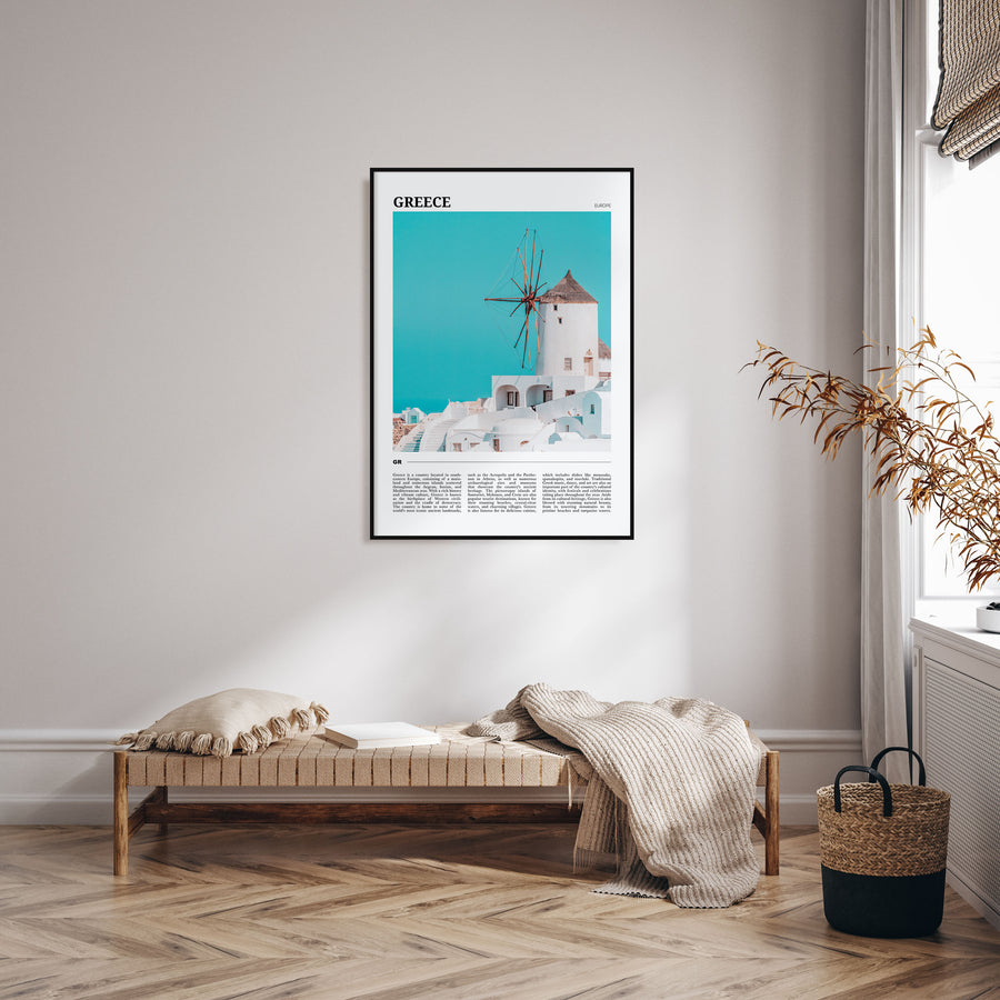 Greece Travel Color Poster